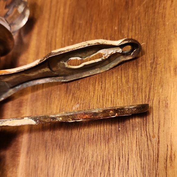 Vintage Clear Glass and Brass Door Knobs 2 attached Doorplates - Picture 8 of 16